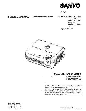 Service manual Sanyo PDG-DSU20N, PDG-DSU20E, PDG-DSU20B ― Manual-Shop.ru