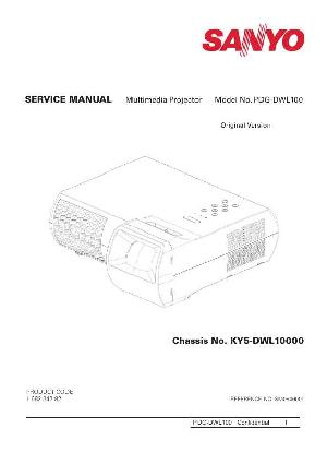 Сервисная инструкция Sanyo PDG-DWL100 ― Manual-Shop.ru