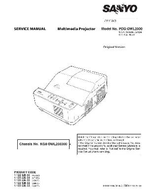 Service manual Sanyo PDG-DWL2500 ― Manual-Shop.ru