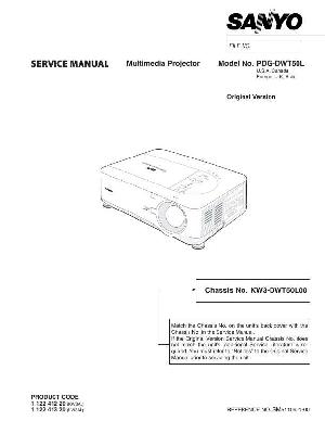 Сервисная инструкция Sanyo PDG-DWT50L ― Manual-Shop.ru