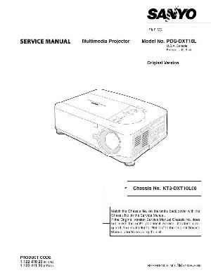 Service manual Sanyo PDG-DXT10L ― Manual-Shop.ru