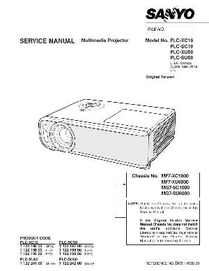 Service manual Sanyo PLC-SC10, PLC-XC10, PLC-SU60, PLC-XU60 ― Manual-Shop.ru