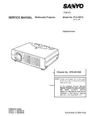 Service manual Sanyo PLC-SE10 ― Manual-Shop.ru