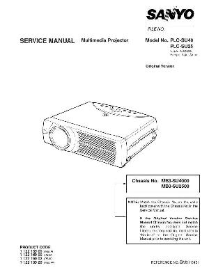 Service manual Sanyo PLC-SU25, PLC-SU40 ― Manual-Shop.ru