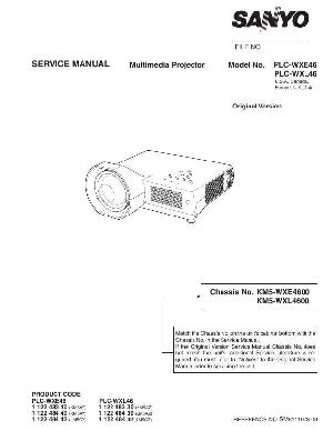 Сервисная инструкция Sanyo PLC-WXE46, PLC-WXL46 ― Manual-Shop.ru