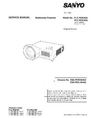 Сервисная инструкция Sanyo PLC-WXE46A, PLC-WXL46A ― Manual-Shop.ru