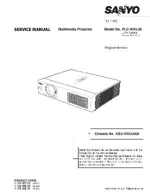 Сервисная инструкция Sanyo PLC-WXU30 ― Manual-Shop.ru