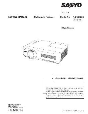 Сервисная инструкция Sanyo PLC-WXU300 ― Manual-Shop.ru