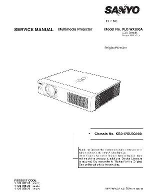 Сервисная инструкция Sanyo PLC-WXU30A ― Manual-Shop.ru