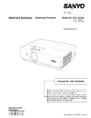 Сервисная инструкция Sanyo PLC-XC50A ― Manual-Shop.ru