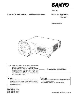 Сервисная инструкция Sanyo PLC-XE40 ― Manual-Shop.ru