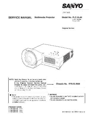 Сервисная инструкция Sanyo PLC-XL40 ― Manual-Shop.ru