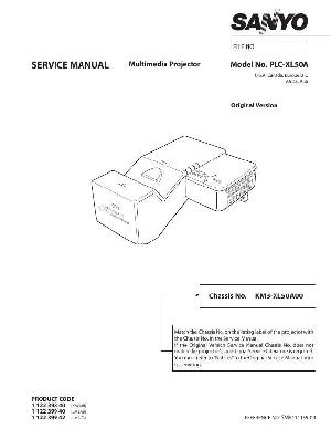 Сервисная инструкция Sanyo PLC-XL50A ― Manual-Shop.ru