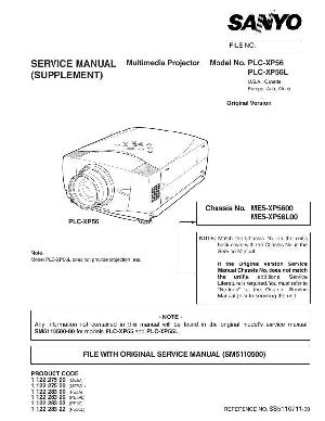 Сервисная инструкция Sanyo PLC-XP56, PLC-XP56L ― Manual-Shop.ru