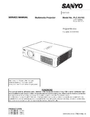 Сервисная инструкция Sanyo PLC-XU105 ― Manual-Shop.ru