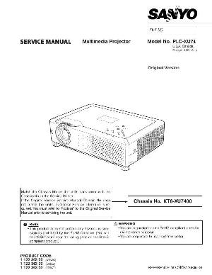 Сервисная инструкция Sanyo PLC-XU74 ― Manual-Shop.ru