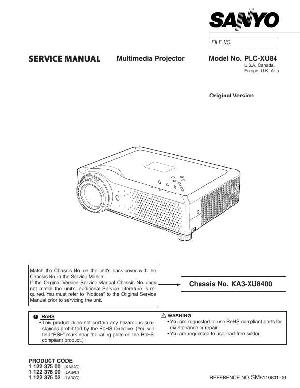 Сервисная инструкция Sanyo PLC-XU84 ― Manual-Shop.ru