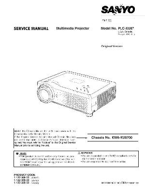 Сервисная инструкция Sanyo PLC-XU87 ― Manual-Shop.ru