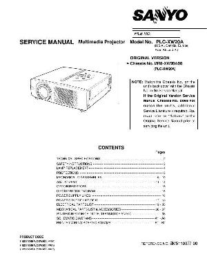 Сервисная инструкция Sanyo PLC-XW20A ― Manual-Shop.ru