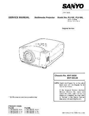 Сервисная инструкция Sanyo PLV-80, PLV-80L ― Manual-Shop.ru