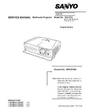 Service manual Sanyo PLV-Z1X ― Manual-Shop.ru