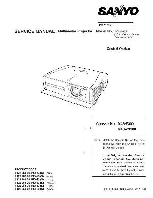 Сервисная инструкция Sanyo PLV-Z3 ― Manual-Shop.ru