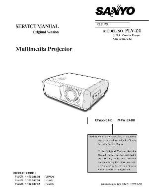 Сервисная инструкция Sanyo PLV-Z4 ― Manual-Shop.ru