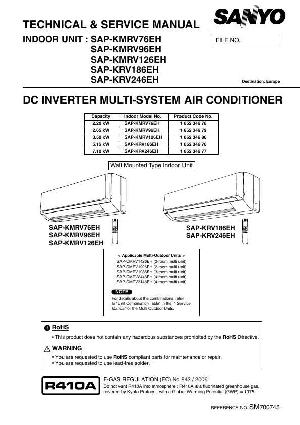Сервисная инструкция Sanyo SAP-KMRV76EH, SAP-KMRV96EH, SAP-KMRV126EH, SAP-KRV186EH, SAP-KRV246EH ― Manual-Shop.ru