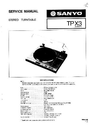 Сервисная инструкция Sanyo TP-X3 ― Manual-Shop.ru