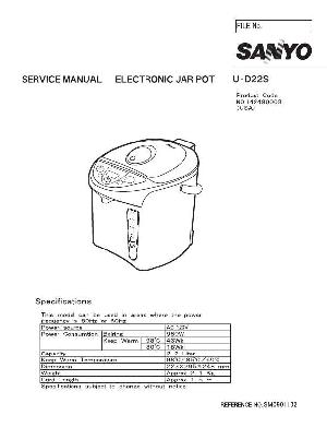 Сервисная инструкция SANYO U-D22S ― Manual-Shop.ru