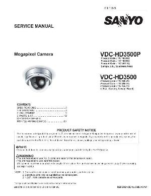 Сервисная инструкция Sanyo VDC-HD3500P ― Manual-Shop.ru