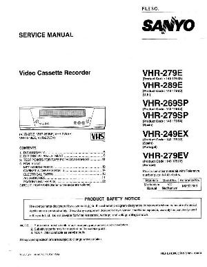 Сервисная инструкция Sanyo VHR-249, VHR-269, VHR-279EV, VHR-289E ― Manual-Shop.ru