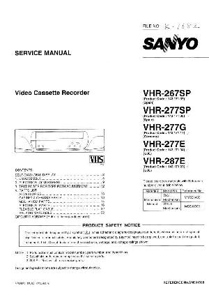 Сервисная инструкция SANYO VHR-267, VHR-277, VHR-287 ― Manual-Shop.ru