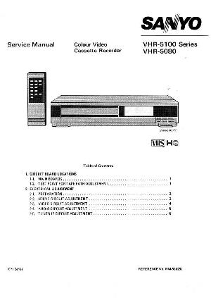 Сервисная инструкция Sanyo VHR-5080, VHR-5100 ― Manual-Shop.ru