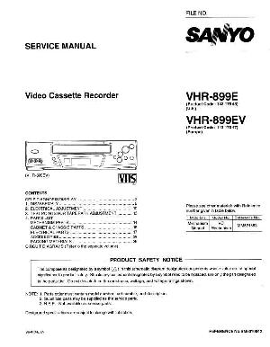 Сервисная инструкция Sanyo VHR-899EV ― Manual-Shop.ru