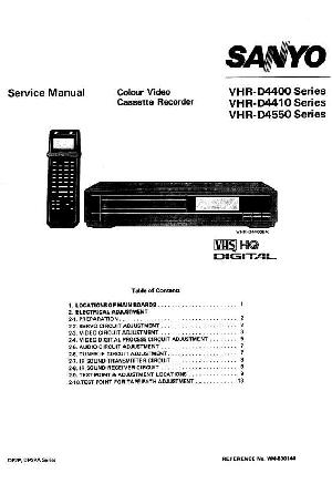 Сервисная инструкция Sanyo VHR-D4400, VHR-D4410, VHR-D4550 ― Manual-Shop.ru
