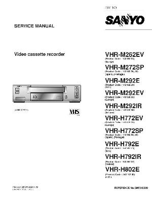 Сервисная инструкция Sanyo VHR-H772EV, VHR-H792, VHR-H802, VHR-M262EV, VHR-M272, VHR-M293EV ― Manual-Shop.ru