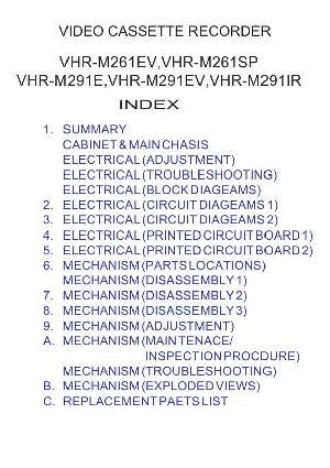 Сервисная инструкция Sanyo VHR-M261EV, VHR-M271SP, VHR-M291EV ― Manual-Shop.ru