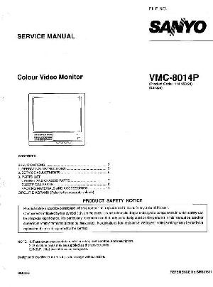 Сервисная инструкция Sanyo VMC-8014P ― Manual-Shop.ru