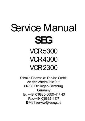 Сервисная инструкция Seg VCR-2300, VCR-4300, VCR-5300 ― Manual-Shop.ru