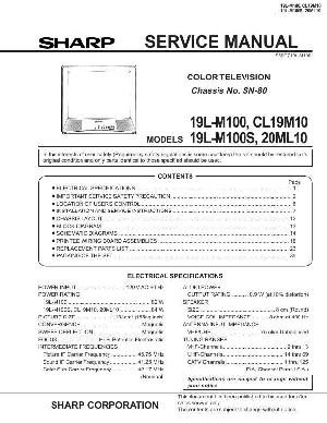 Сервисная инструкция Sharp 19L-M100, CL19M10, 20ML10 ― Manual-Shop.ru