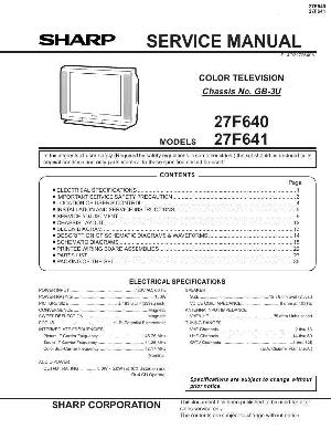 Сервисная инструкция Sharp 27F640, 27F641 ― Manual-Shop.ru