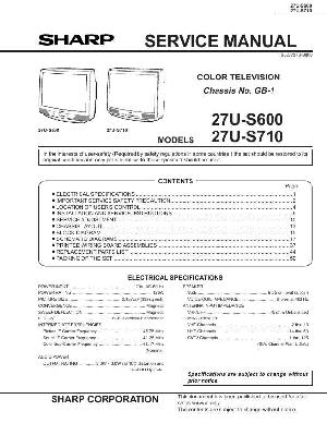 Service manual Sharp 27U-S600, 27U-S710 ― Manual-Shop.ru