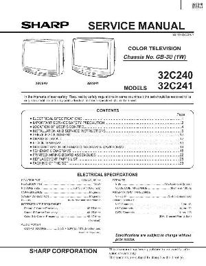 Сервисная инструкция Sharp 32C240, 32C241 ― Manual-Shop.ru