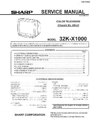 Сервисная инструкция Sharp 32K-X1000 ― Manual-Shop.ru