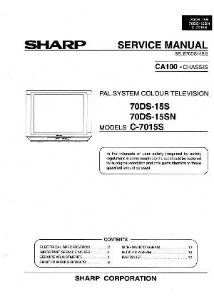 Сервисная инструкция Sharp 70DS-15S ― Manual-Shop.ru