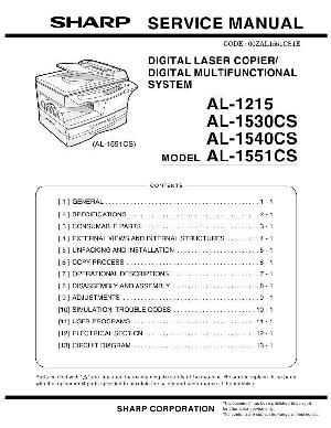 Service manual Sharp AL-1215, 1530CS, 1540CS, 1551CS ― Manual-Shop.ru