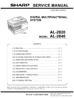 Сервисная инструкция Sharp AL-2020, 2040 ― Manual-Shop.ru