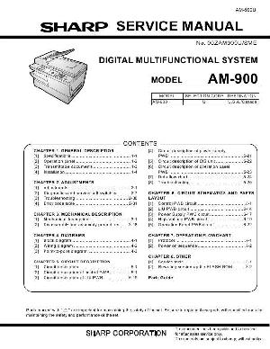 Сервисная инструкция Sharp AM-900 ― Manual-Shop.ru