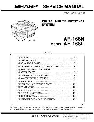 Сервисная инструкция Sharp AR-168N-L ― Manual-Shop.ru